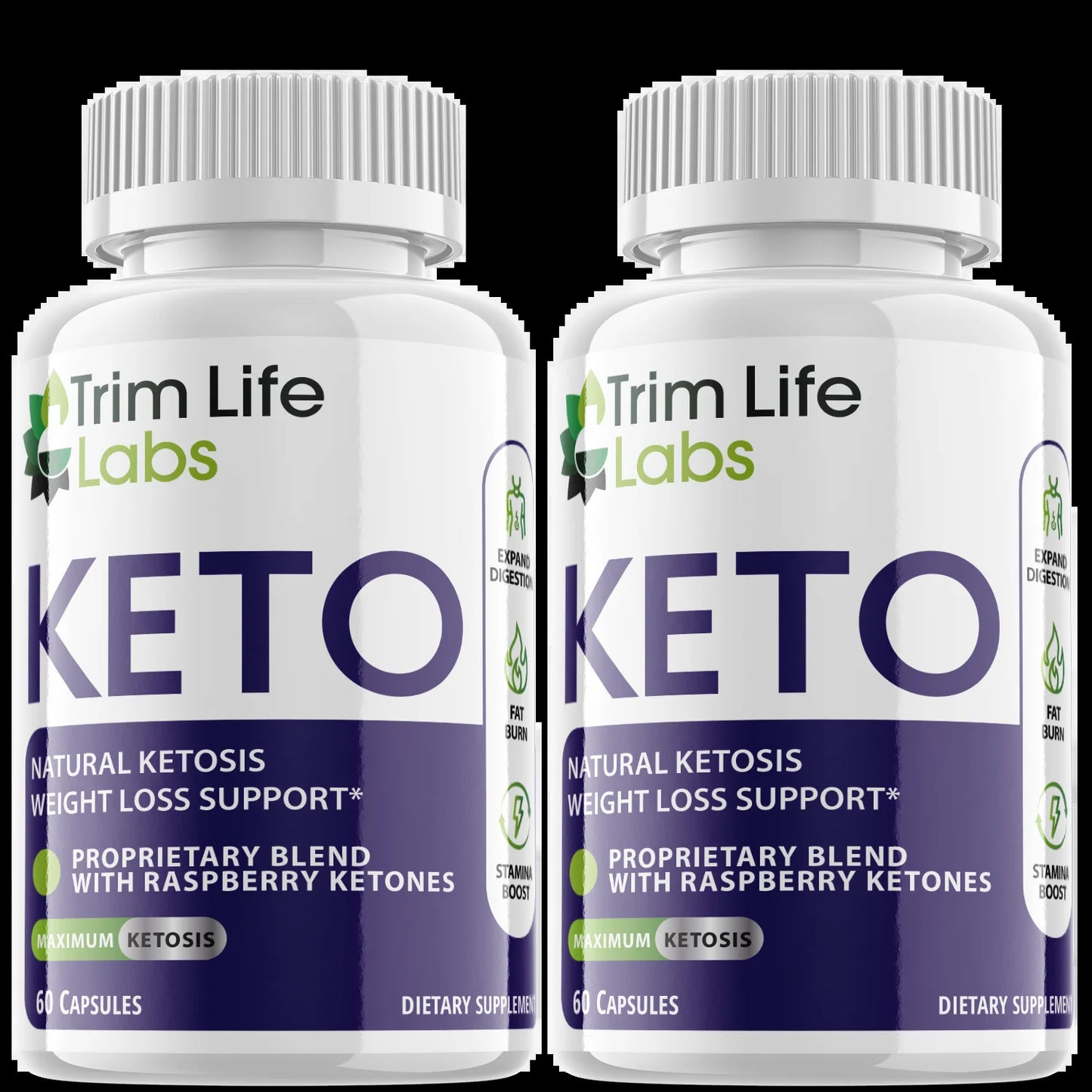 (2 Pack) Trim Life Keto - Pills for Weight Loss - Energy Boosting Supplements for Weight Management - Advanced Ketogenic Ketones - 120 Capsules