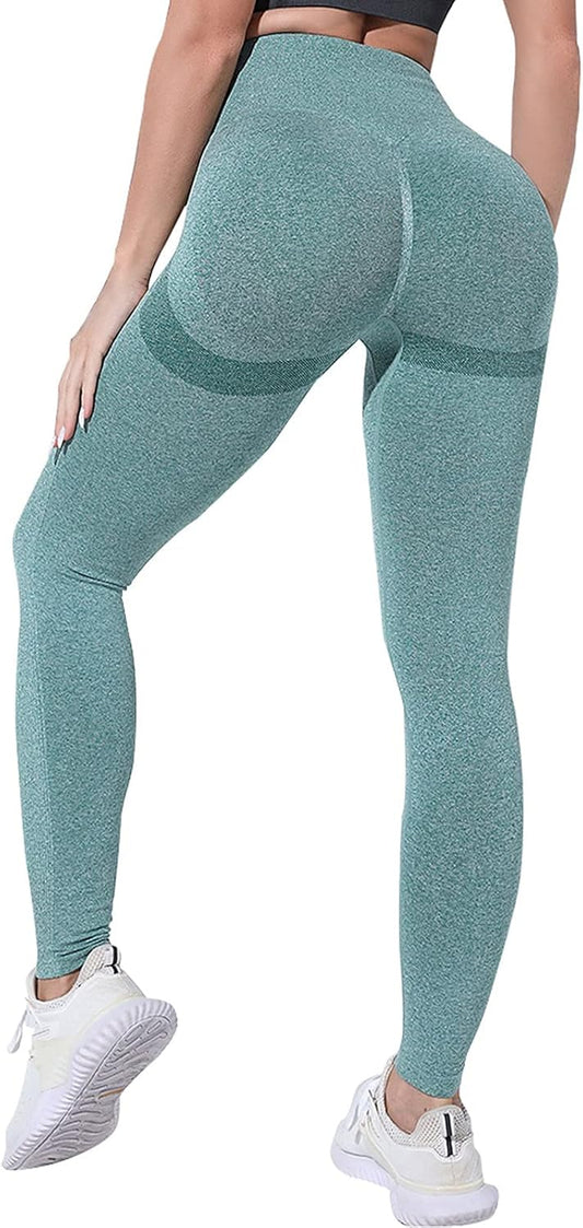 Seamless Scrunch Leggings for Women High Waist Workout Gym Pants Tummy Control Athletic Tights