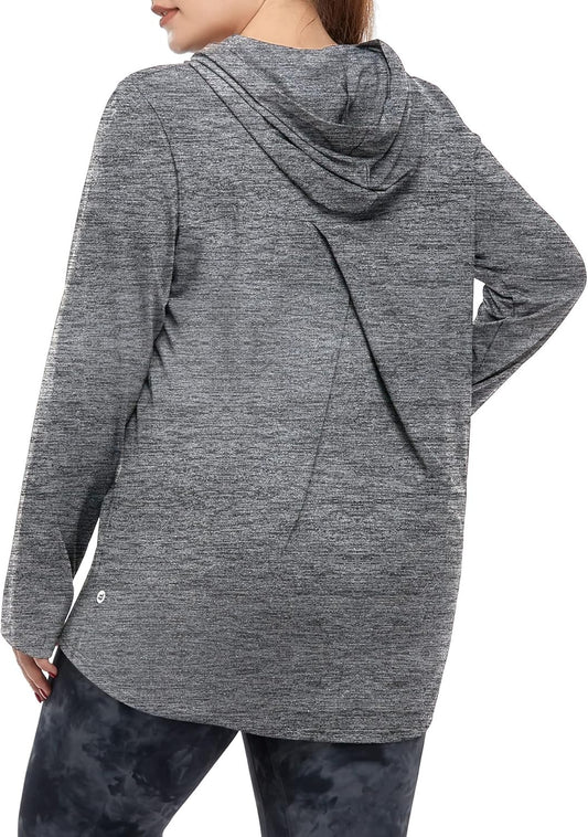 plus Size Hoodies for Women Workout Tops Lightweight Sweatshirts Thumb Hole Athletic Tops Running Shirts