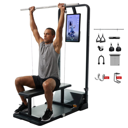 Gym Monster – All-In-One Home Gym Workout Machine with 220LBS Digital Weight, Full Body Strength Training Equipment, No Installation Required